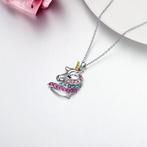 Sterling Silver Unicorn Necklace-2