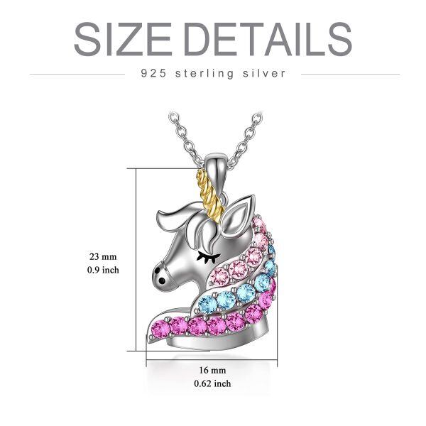 Sterling Silver Unicorn Necklace-3