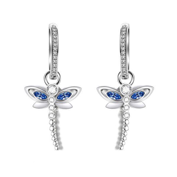 Sterling Silver Dragonfly Earrings-0