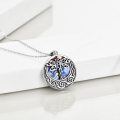 wholesale 925 Sterling Silver Round Abalone Shell Dragonfly Pendant Necklace for Women-0-1