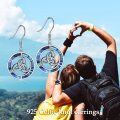 wholesale 925 Sterling Silver Celtic Knot Abalone Shell Inlay Dangle Earrings for Women-0-5