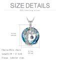 wholesale Sterling Silver Crystal Tree of Life Initial Necklace Mother s Day Gift - Rhodium Plated-0-160