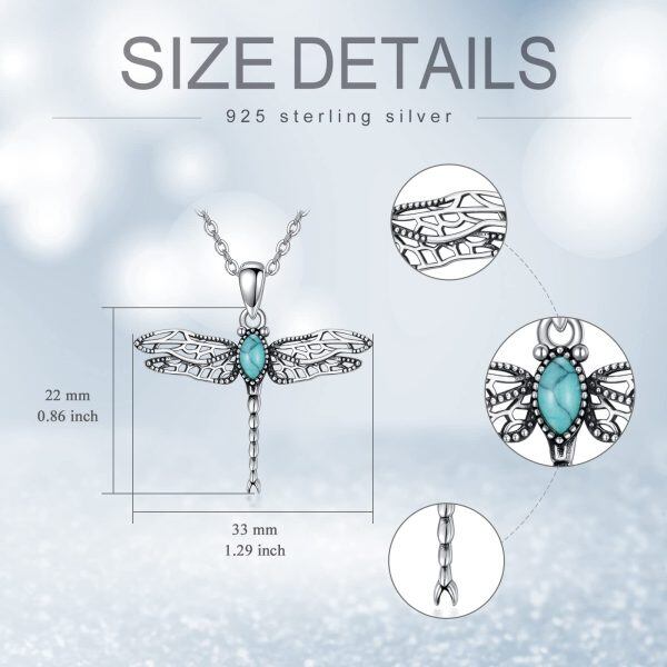 Sterling Silver Dragonfly Pendant Necklace-1