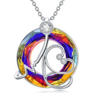 Sterling Silver Stethoscope Necklace-0