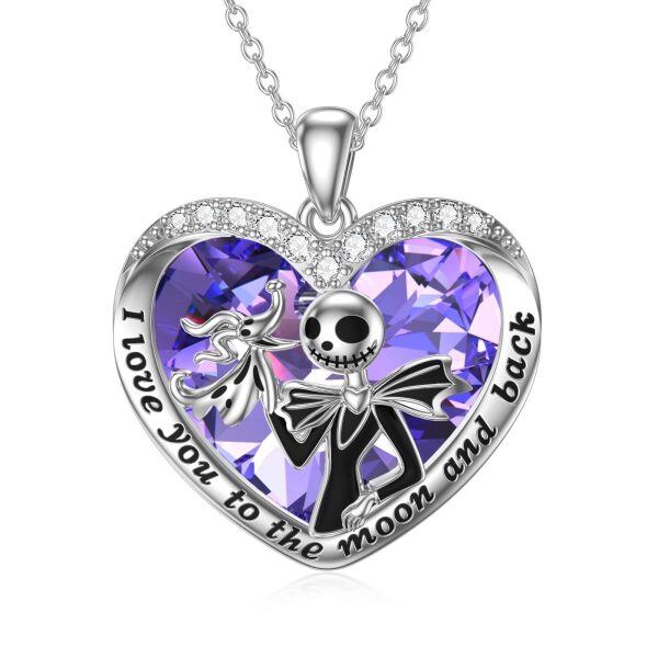 Sterling Silver Nightmare Heart Necklace-0