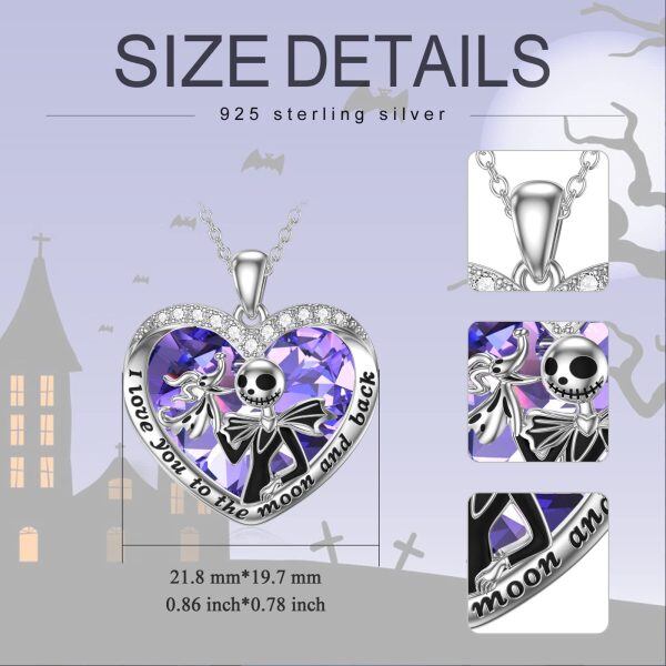 Sterling Silver Nightmare Heart Necklace-2