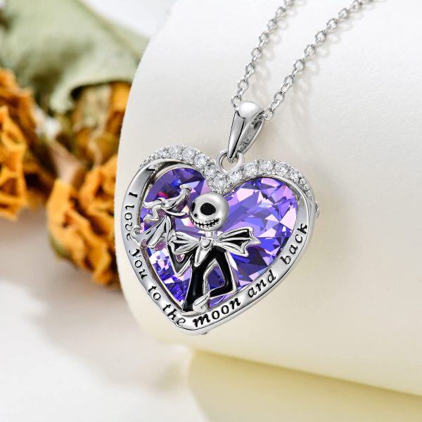 Sterling Silver Nightmare Heart Necklace-4