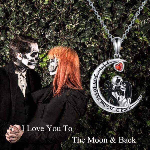 Sterling Silver Nightmare Moon Necklace-1