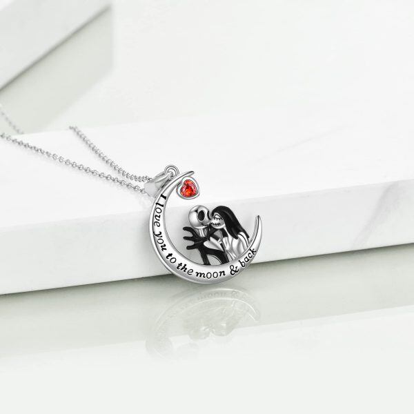 Sterling Silver Nightmare Moon Necklace-4