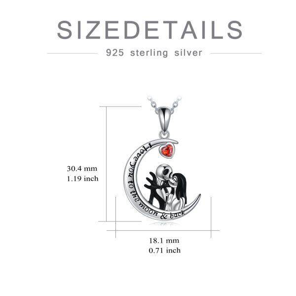 Sterling Silver Nightmare Moon Necklace-5