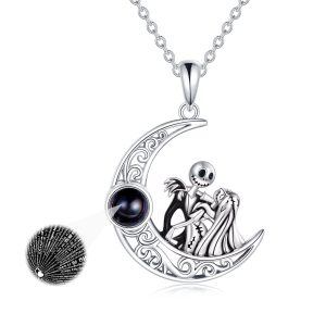 Sterling Silver Nightmare Moon Necklace-0