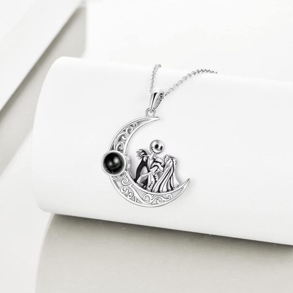 Sterling Silver Nightmare Moon Necklace-3