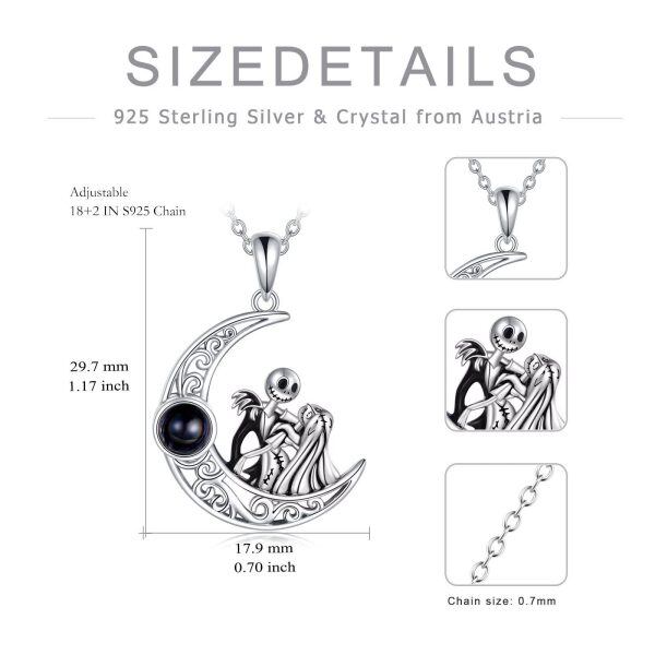 Sterling Silver Nightmare Moon Necklace-4