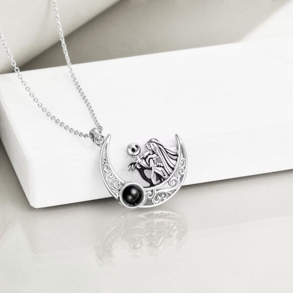 Sterling Silver Nightmare Moon Necklace-5