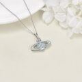 wholesale 925 Sterling Silver Blue Moonstone Planet Pendant Necklace for Women-0-4
