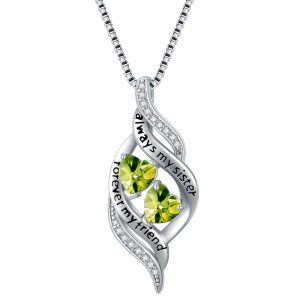 Sterling Silver Sister Necklace-0