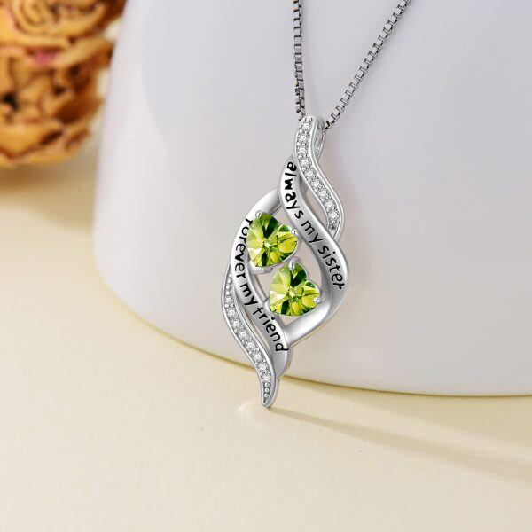 Sterling Silver Sister Necklace-2