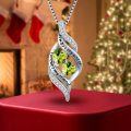 wholesale Metal Cubic Zirconia Sterling Silver Sister Necklace 1 17 x0 5 - Rhodium Plated-0-23
