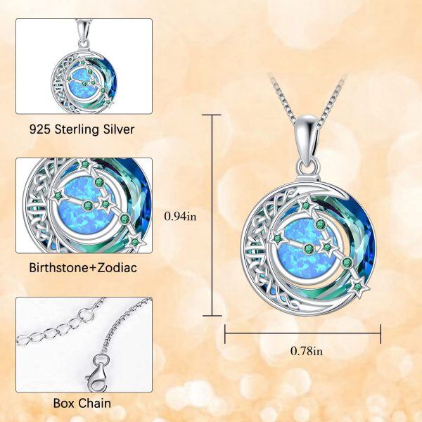 Sterling Silver Zodiac Necklace-3