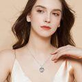 wholesale 925 Sterling Silver Blue Crystal Axolotl Pendant Necklace for Women-0-1