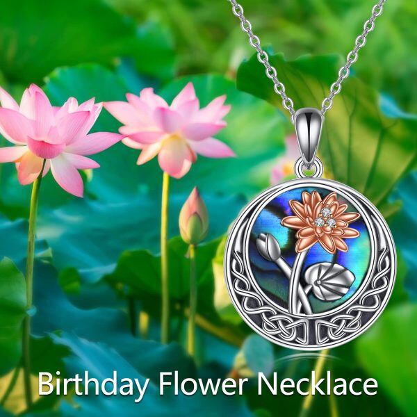 Sterling Silver Celtic Lotus Necklace-5