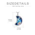 wholesale 925 Sterling Silver Blue Crystal Daffodil Pendant Necklace for Women-0-4