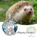 wholesale 925 Sterling Silver Tree of Life Mother & Child Hedgehog Crystal Pendant Necklace for Women-0-1