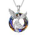 wholesale 925 Sterling Silver Phoenix Crystal Pendant Necklace for Women - Wholesale-0-0