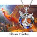 wholesale 925 Sterling Silver Phoenix Crystal Pendant Necklace for Women - Wholesale-0-3