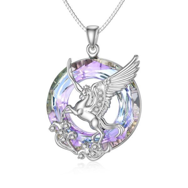 Sterling Silver Unicorn Necklace-0