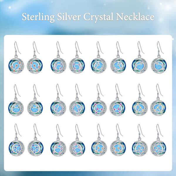 Sterling Silver Zodiac Earrings-5