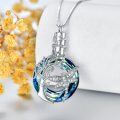 wholesale 925 Sterling Silver Blue Crystal Dragonfly Tree of Life Cremation Jewelry Keepsake Pendant Necklace with Funnel and Fill Tool-0-5