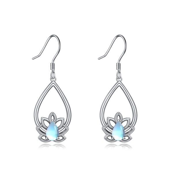 Sterling Silver Lotus Earrings-0