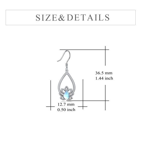 Sterling Silver Lotus Earrings-4