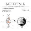wholesale 925 Sterling Silver Infinity Love Handprint Pendant Necklaces with Cubic Zirconia and Rose Gold Plated Charm for Women Girls Mother's Day Gifts-0-2