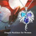 wholesale Sterling Silver Austrian Crystal Dragon Necklace for Women Girls-0-17