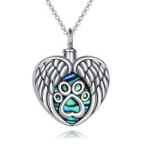 Sterling Silver Pet Wing Urn Necklace-0