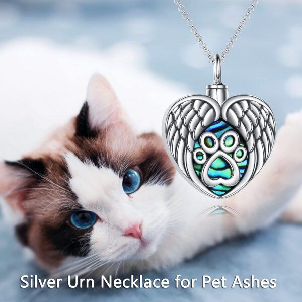 Sterling Silver Pet Wing Urn Necklace-2