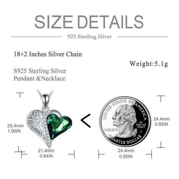 Sterling Silver Heart Urn Necklace-2