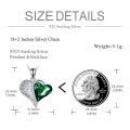 wholesale 925 Sterling Silver Heart-Shaped Green Crystal Memorial Keepsake Pendant with Funnel and Spatula Set-0-2