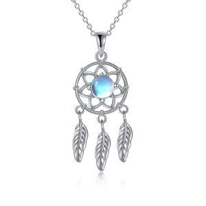 Sterling Silver Dream Catcher Necklace-0