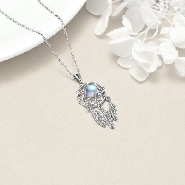 Sterling Silver Dream Catcher Necklace-2