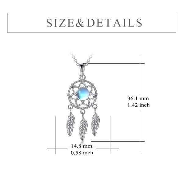 Sterling Silver Dream Catcher Necklace-3