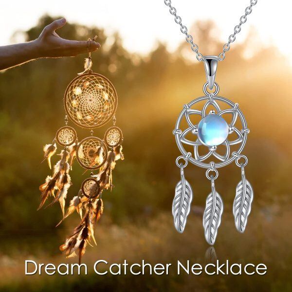 Sterling Silver Dream Catcher Necklace-4