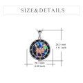 wholesale 925 Sterling Silver Abalone Shell Scorpio Zodiac Pendant Necklace for Women-0-3