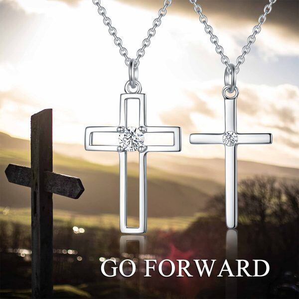 Sterling Silver Cross Necklace-5