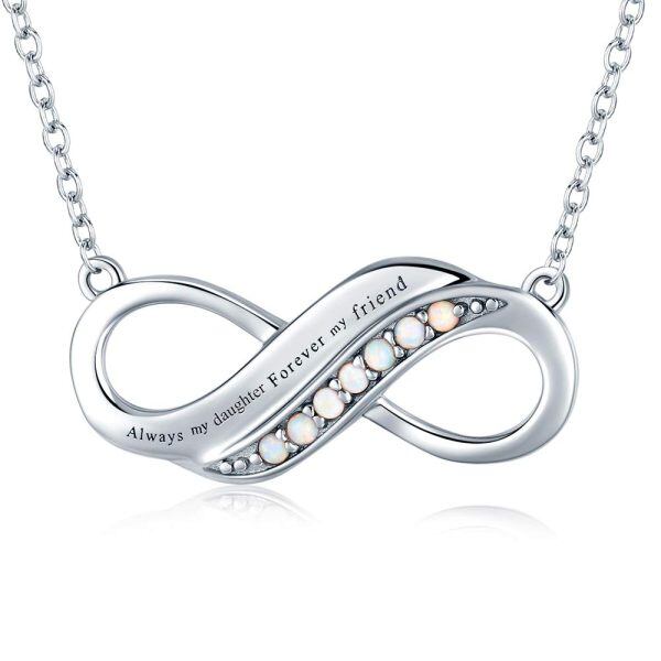 Sterling Silver Infinity Necklace-0