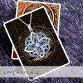 wholesale 925 Sterling Silver Blue Enamel & Crystal Celtic Knot Pendant Necklace for Women-0-3
