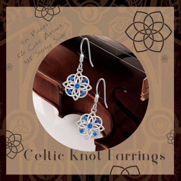 Sterling Silver Celtic Knot Earrings-4