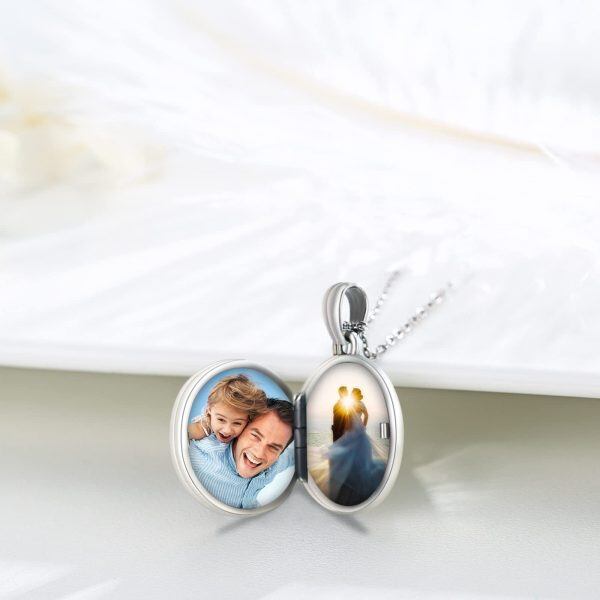 Sterling Silver Father And Daughter Necklace-2